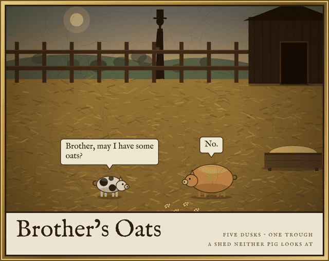 Brother, I require your oats. 대표 이미지