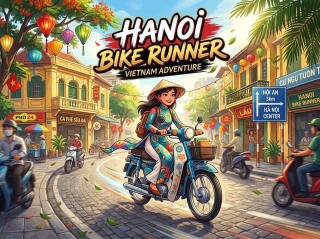 Hanoi Bike Runner - Vietnamese Vocab 3D cover
