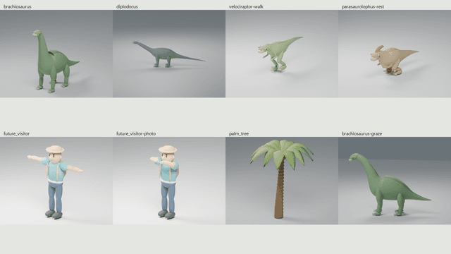 Original Dinosaur Park Characters — CC0 Animation Pack 대표 이미지